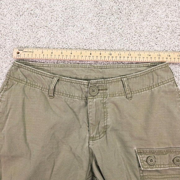 The North Face A5 Series Women Distressed Cargo Shorts Olive Green Ripstop Sz 10 - Picture 7 of 9